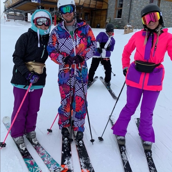 ELECTRIC PINK AND PURPLE SKI OUTFITS BRAND NEW - Picture 2 of 9